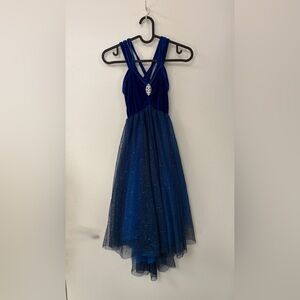 REVOLIUTION Dance Adult Small Blue Velvet Tulle Tutu Lyrical Costume